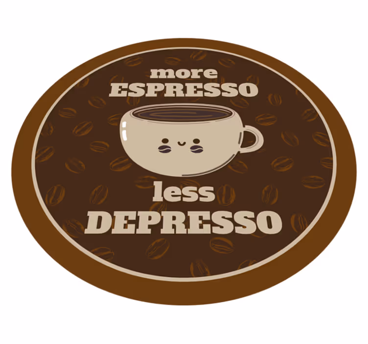 Tappeto vinile frase più espresso meno - TenStickers