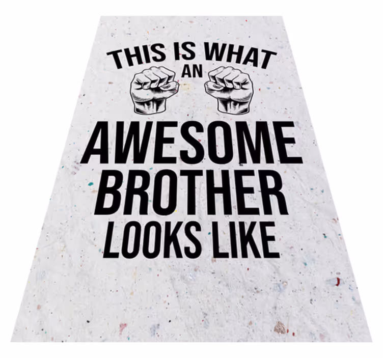 Tappeto vinile frase il fratello sembra fantastico - TenStickers