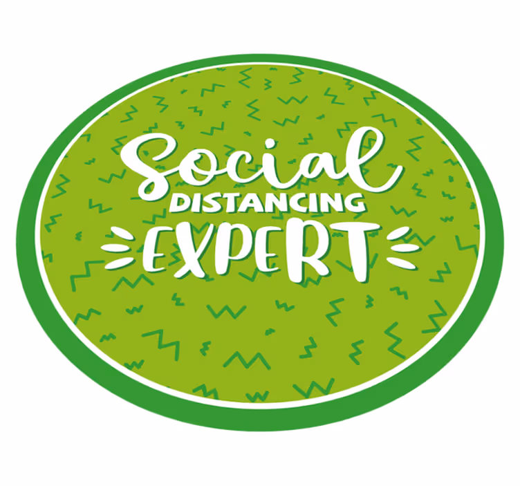 Tappeto vinile mappamondo esperto di distanziamento sociale - TenStickers