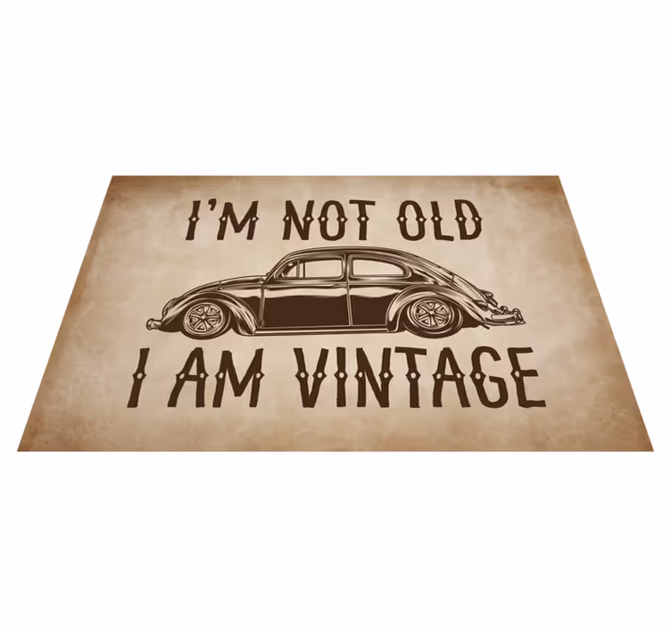 Tappeto vinile vintage non sono vecchio - TenStickers