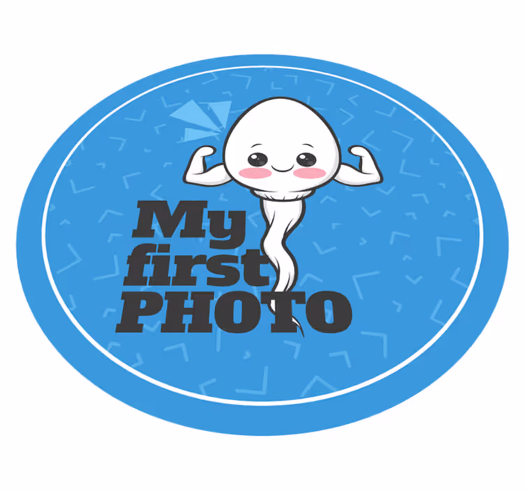 Tappeto vinile frase la mia prima foto - TenStickers