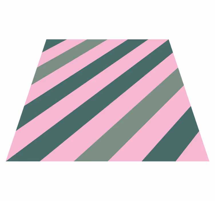 Tappeto vinile strisce fasce grigie e rosa - TenStickers