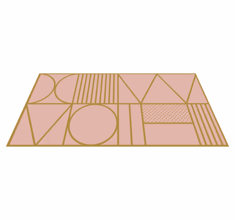 Tappeto vinile minimalista figure geometriche - TenStickers