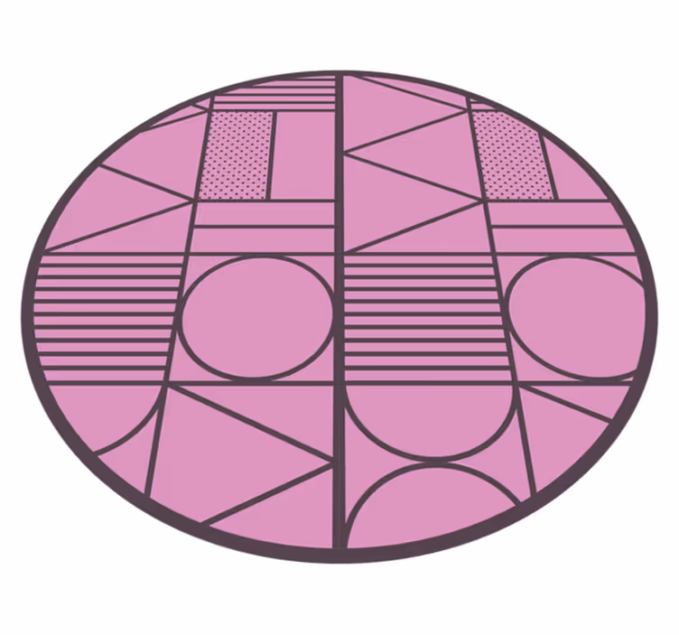 Tappeto vinile geometrico forme rosa - TenStickers
