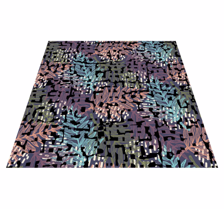 Tappeto vinile natura motivo foglie colorate - TenStickers