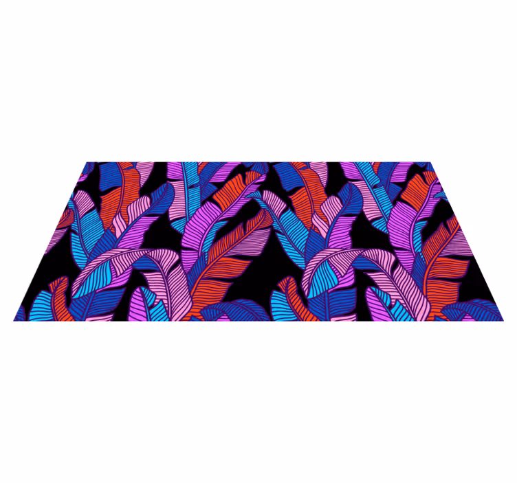Tappeto vinile natura fogliame tropicale colorato - TenStickers