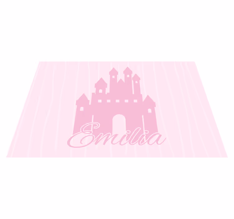 Tappeto vinile con nome castello della principessa - TenStickers