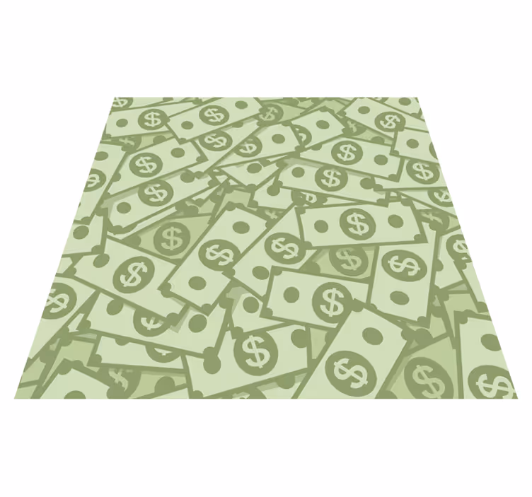 Tappeto vinile vintage modello monetario - TenStickers
