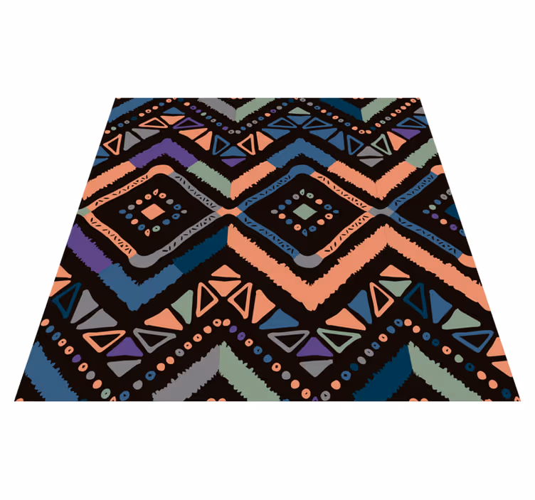 Tappeto vinile nordico sezioni geometriche colorate - TenStickers