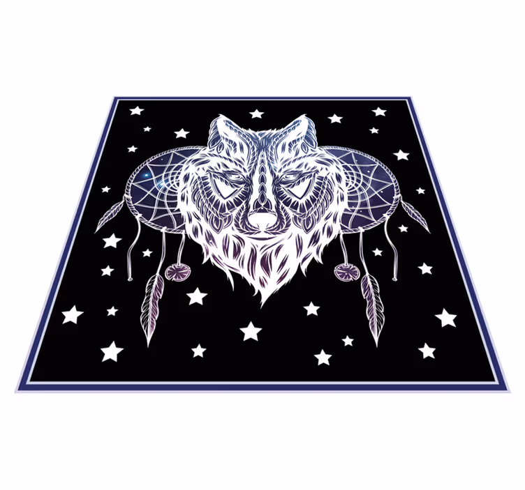 Tappeto vinile bebé acchiappasogni lupo stelle - TenStickers
