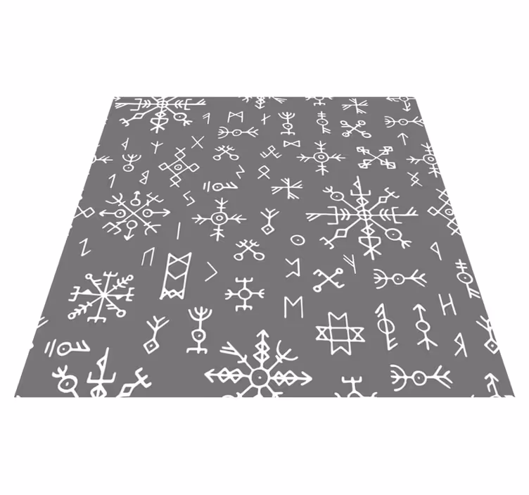 Tappeto vinile nordico modello di simbolo geometrico - TenStickers