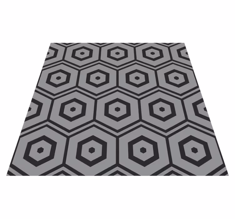 Tappeto vinile geometrico a motivi esagonali - TenStickers