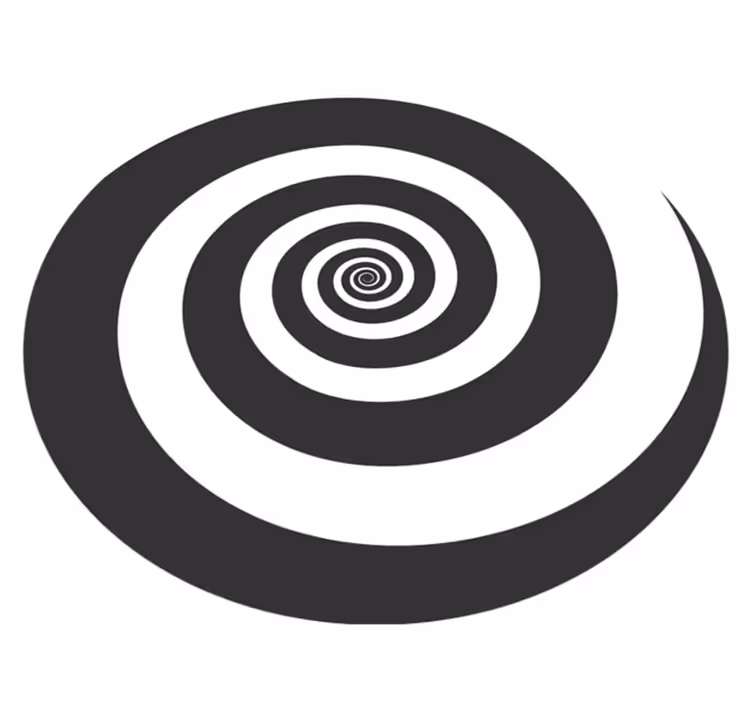 Tappeto vinile geometrico motivo spirale - TenStickers
