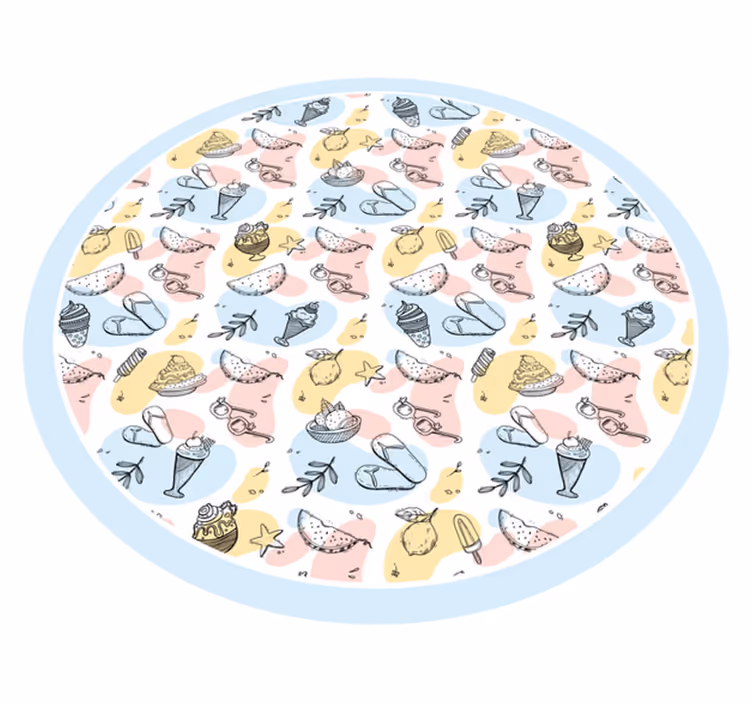 Tappeto vinile per bambini deliziosa collezione di dolciumi - TenStickers