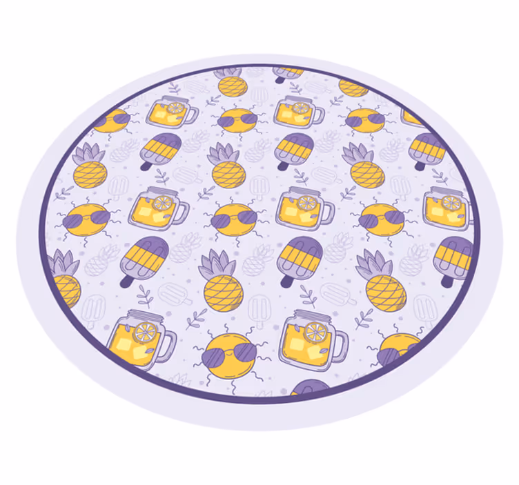 Tappeto vinile per bambini divertimento estivo tropicale - TenStickers