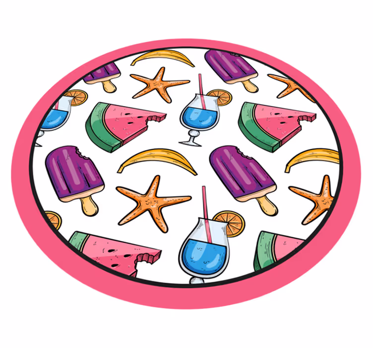 Tappeto vinile per bambini dolcetti estivi colorati - TenStickers