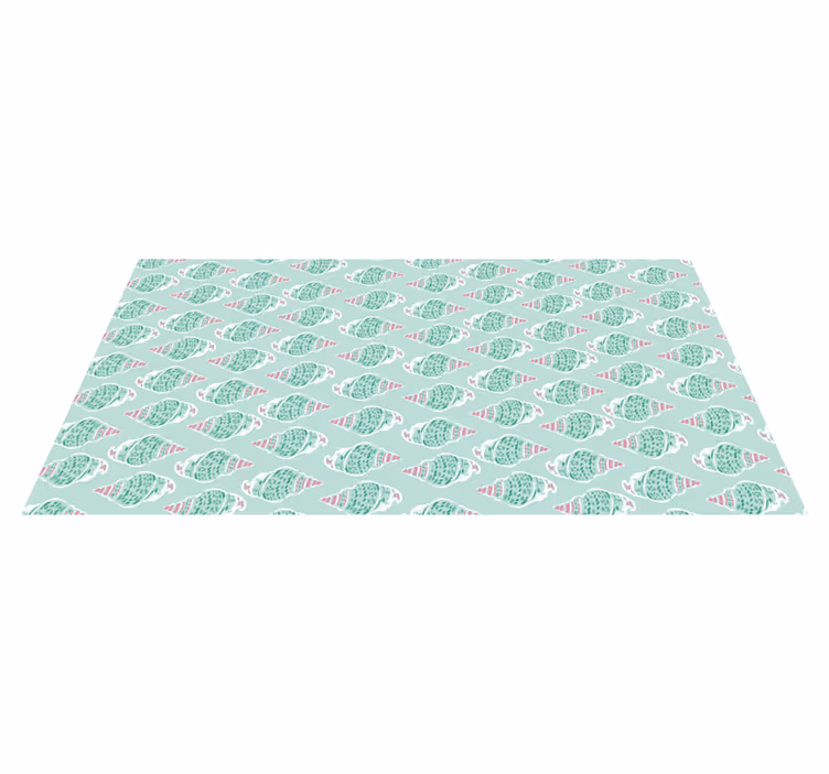 Tappeto vinile bagno concetto di conchiglia verde - TenStickers