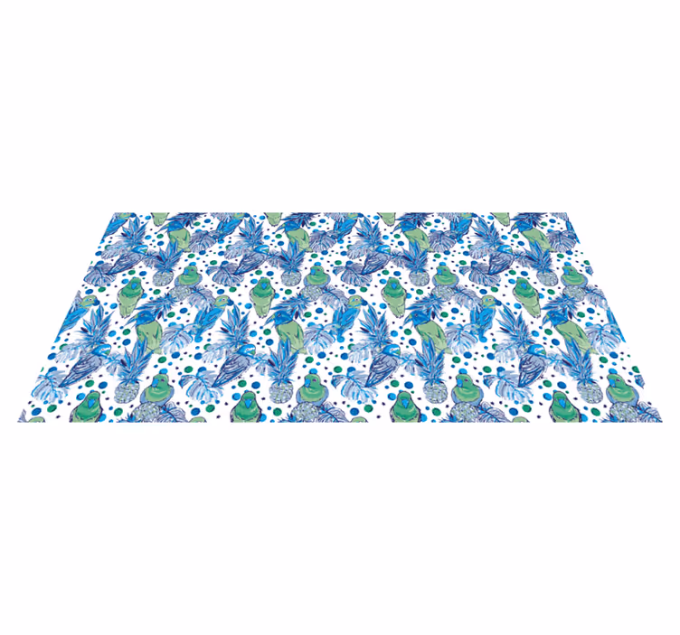 Tappeto pvc cucina modello di uccello tropicale - TenStickers