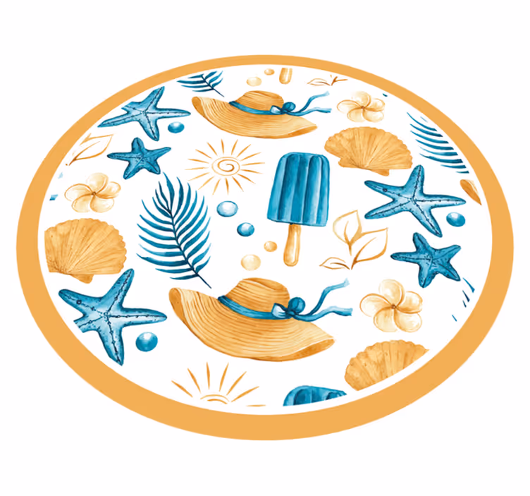 Tappeto vinile natura vibrazioni delle vacanze estive - TenStickers