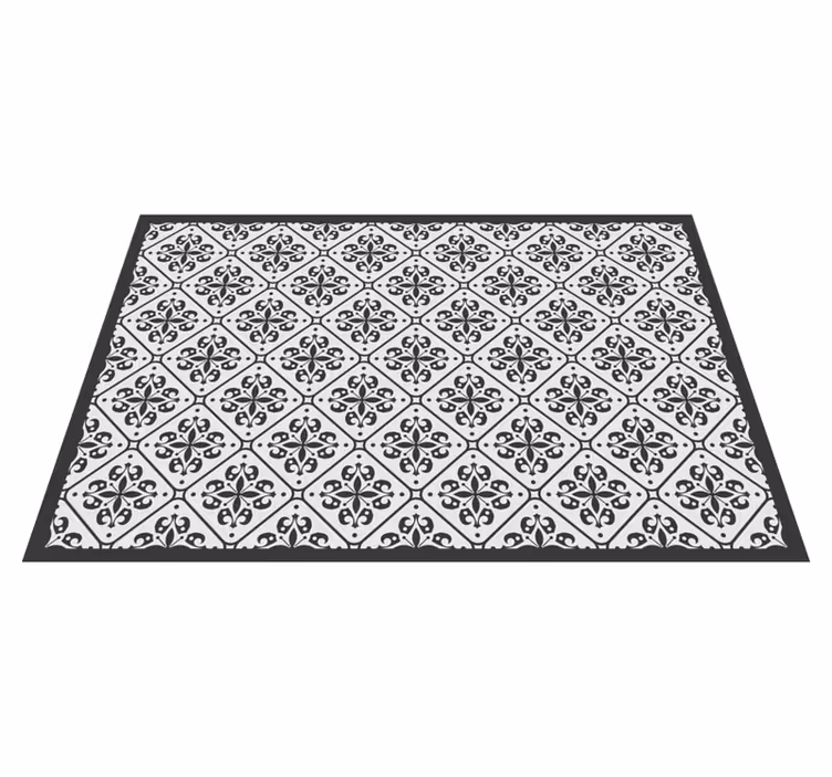 Tappeto vinile mosaico motivo monocromatico - TenStickers