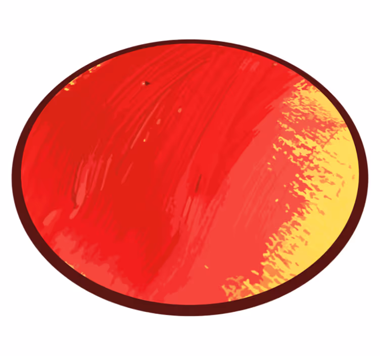 Tappeto vinile moderno vernice rossa sfondo giallo - TenStickers