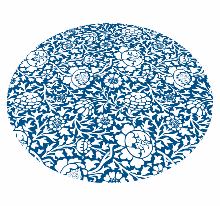Tappeto vinile fiori stile floreale - TenStickers