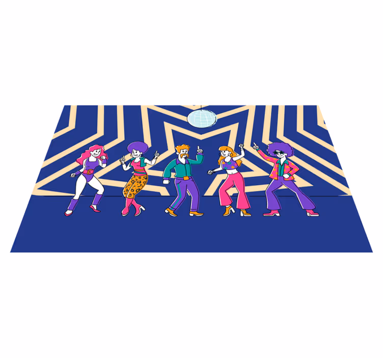 Tappeto vinile per bambini festa in discoteca - TenStickers