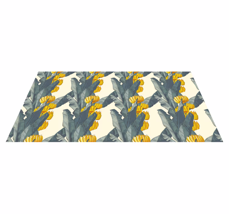 Tappeto vinile fiori composizione floreale tropicale - TenStickers