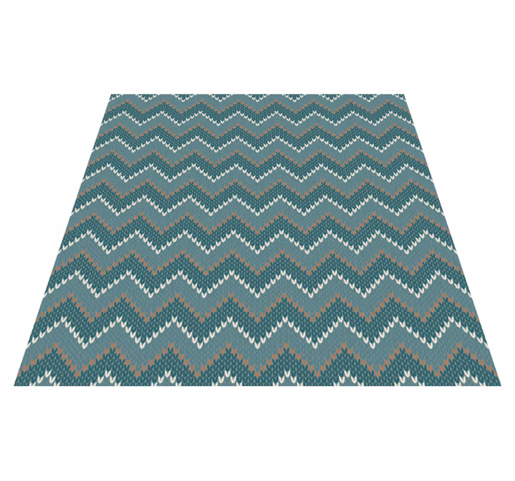 Tappeto vinile etnico motivo a onda chevron - TenStickers