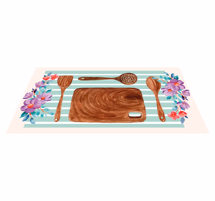 Tappeto pvc cucina accessori floreali per cucina - TenStickers