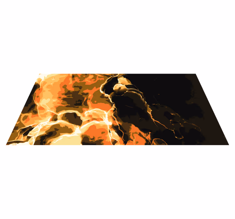 Tappeto vinile effetto marmo impatto infuocato - TenStickers