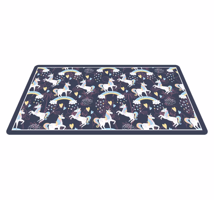 Tappeto vinile per bambini modello unico di unicorno - TenStickers