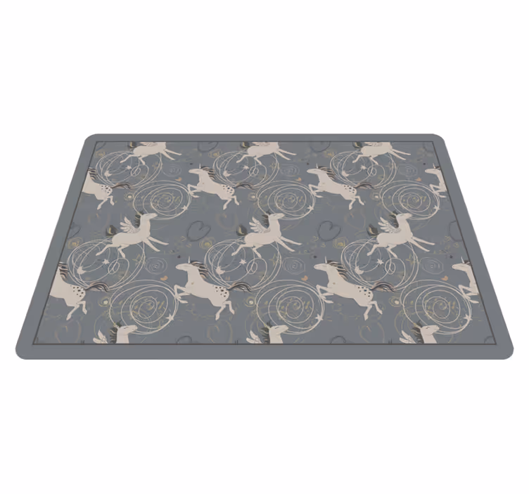 Tappeto vinile per bambini design di unicorni stravaganti - TenStickers