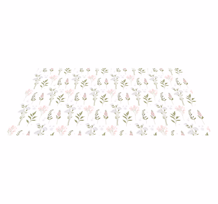 Tappeto vinile fiori estetica modellata - TenStickers