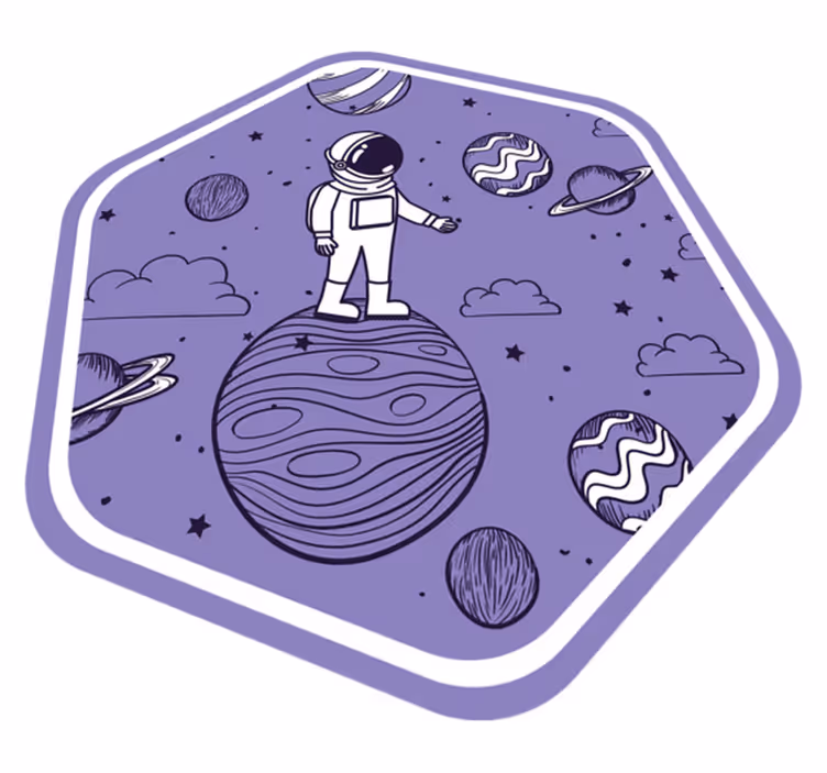 Tappetto vinile stelle concetto di avventura cosmica - TenStickers