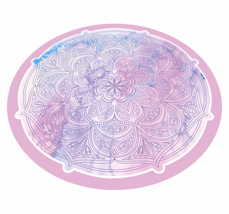 Tappeti in vinile Mandala Mandala arcobaleno colorato - TenStickers