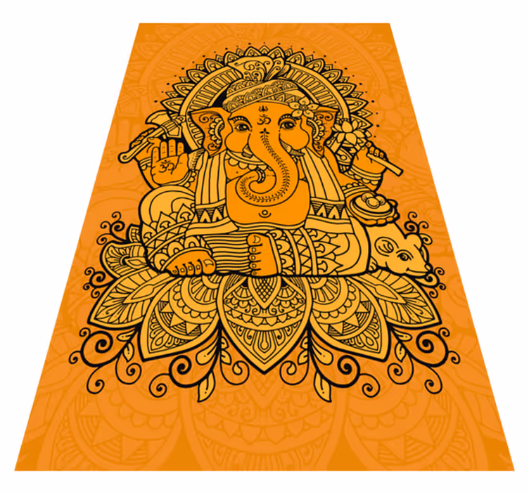 Tappeto vinile etnico illustrazione di ganesh - TenStickers