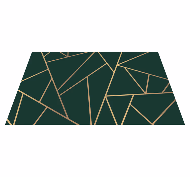 Tappeto vinile geometrico linee verdi eleganti - TenStickers