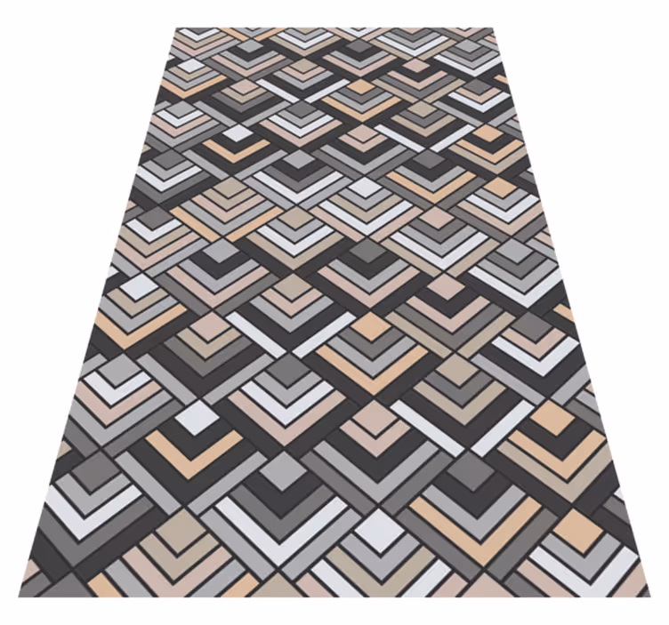 Tappeto vinile geometrico forme a chevron stratificate - TenStickers