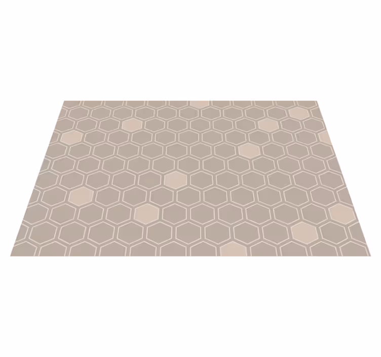 Tappeto vinile geometrico motivo esagonale beige - TenStickers