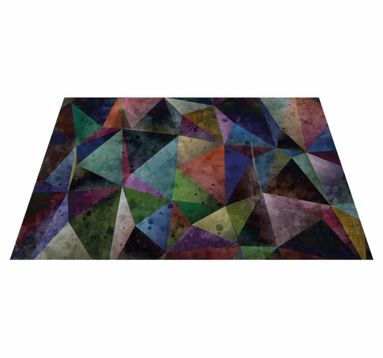 Tappeto vinile geometrico mosaico triangolare colorato - TenStickers