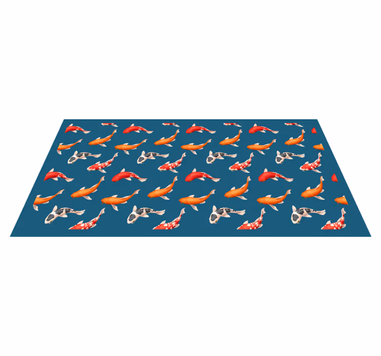 Tappeto vinile natura modello di pesce koi - TenStickers