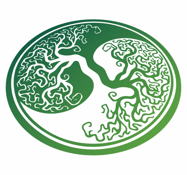 Tappeto vinile natura intricato disegno dell'albero - TenStickers