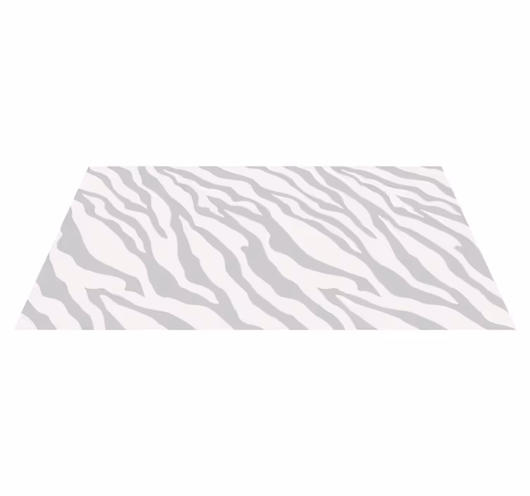 Tappeto vinile stampa animale strisce di zebra grigia - TenStickers