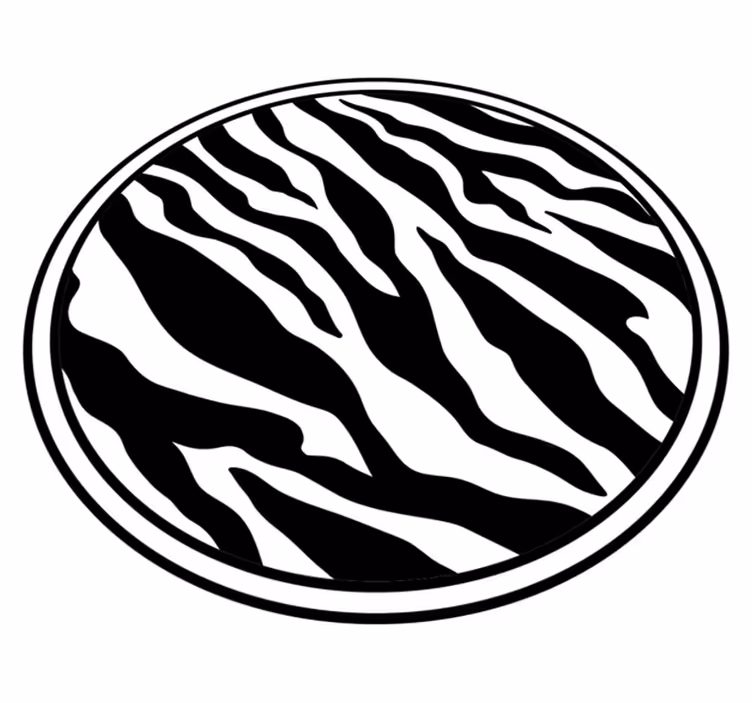 Tappeto vinile stampa animale linee zebrate chic - TenStickers