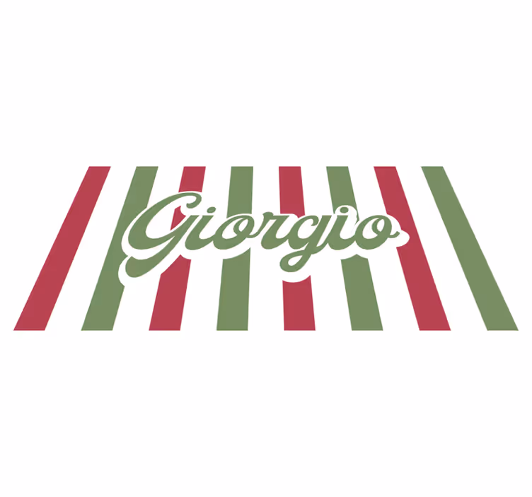 Tappeto vinile con nome bandiera italiana - TenStickers