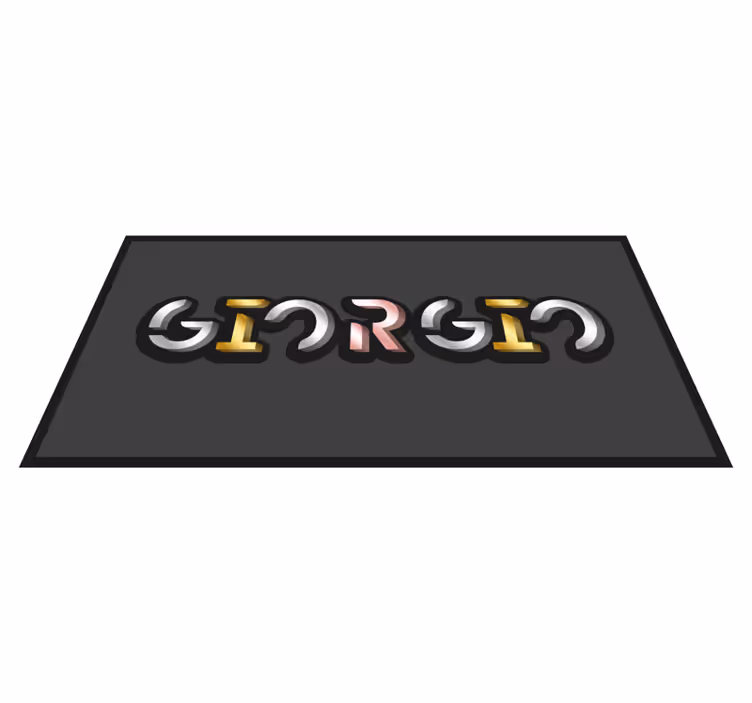 Tappeto vinile con nome design personalizzato - TenStickers