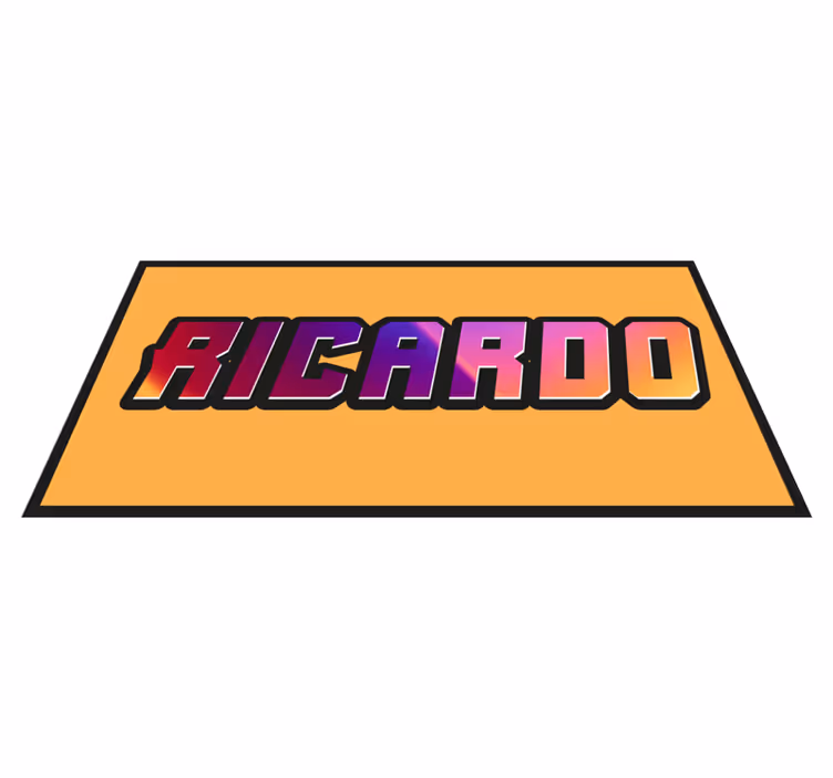 Tappeto vinile per ragazzi nome personalizzato con texture - TenStickers