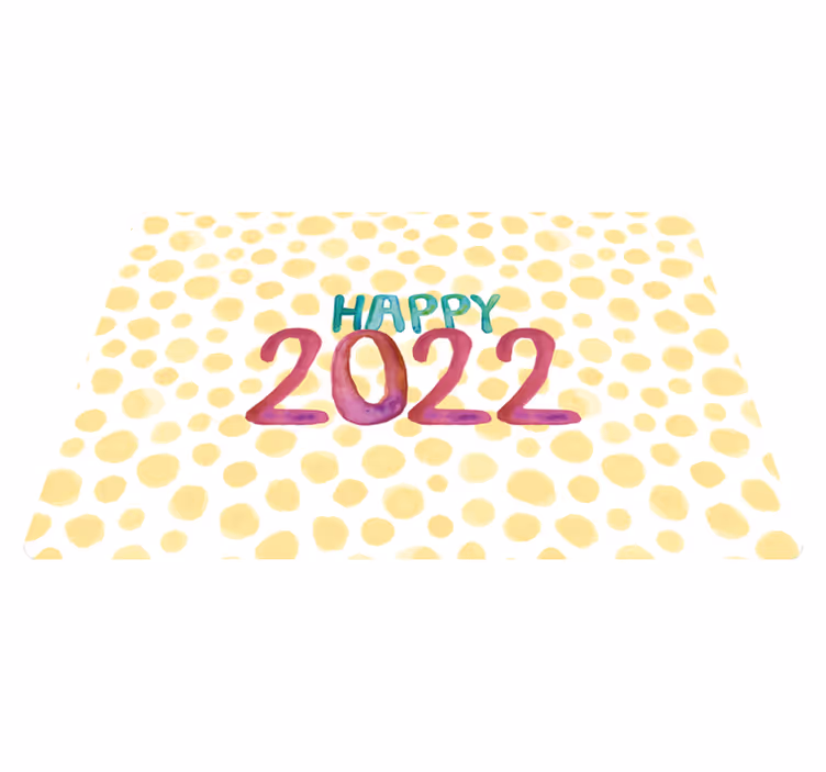 Tappeto vinile frase auguri personalizzati di buon anno - TenStickers