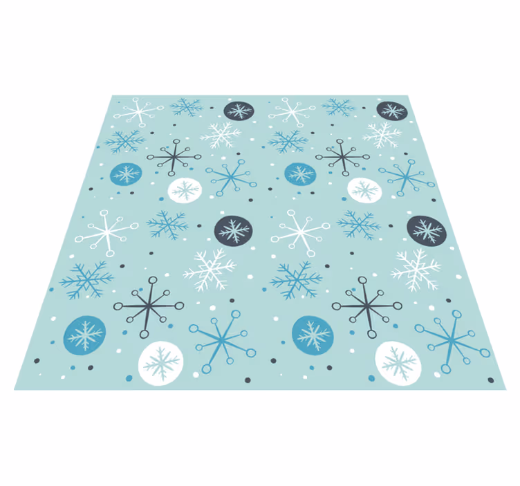 Tappeto Vinile Natale motivo freddo del fiocco di neve - TenStickers